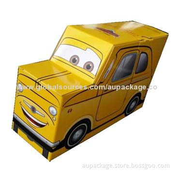 Cardboard box in car shape for toy package
